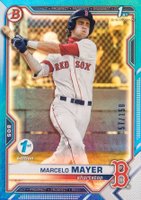 2021 Bowman Draft 1st Edition #BD174 Marcelo Mayer Blue Foil Baseball Card