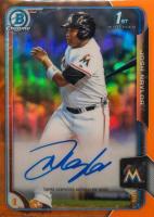 2015 Bowman Chrome Draft Pick Autograph #BCAJN Josh Naylor Orange Refractor Baseball Card