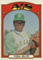 1972 Topps #169 Vida Blue Baseball Card
