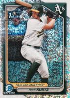 2024 Bowman Draft #BDC56 Nick Kurtz Chrome-Sparkle Refractor Baseball Card