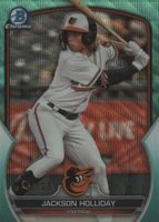 2023 Bowman Draft #BDC118 Jackson Holliday Chrome-Aqua Wave Baseball Card