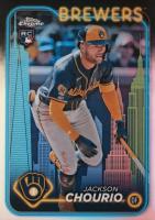 2024 Topps Chrome #161 Jackson Chourio Big Apple Refractor Baseball Card