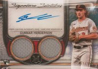 2023 Topps Museum Collection Single-Player Signature Swatches Dual Relic Autographs #GH Gunnar Henderson Baseball Card
