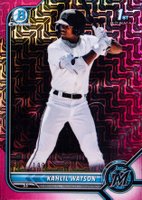 2022 Bowman Mega Box Chrome #3 Kahlil Watson Pink Refractor Baseball Card