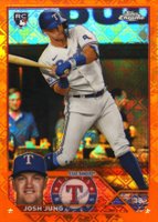 2023 Topps Chrome Logofractor Edition #93 Josh Jung Orange Refractor Baseball Card