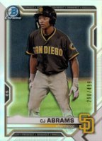 2021 Bowman Chrome Prospects #BCP227 C.J. Abrams Refractor Baseball Card