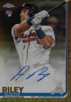 2019 Topps Chrome Update Autographs #AR Austin Riley Gold Refractor Baseball Card