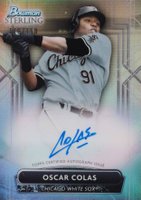 2022 Bowman Sterling Prospect Autographs #PAOC Oscar Colas Refractor Baseball Card