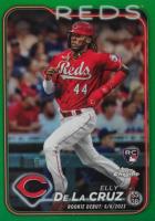 2024 Topps Chrome Update #USC150 Elly de La Cruz Green Refractor Baseball Card