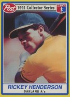 1991 Post Cereal #27 Rickey Henderson Baseball Card