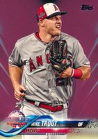 2018 Topps Update #US176 Mike Trout Hot Pink Baseball Card