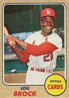 1968 Topps #520 Lou Brock Baseball Card