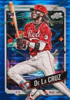 2024 Topps Chrome Cosmic #44 Elly de La Cruz Blue Moon Refractor Baseball Card