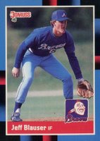1988 Donruss #513 Jeff Blauser Baseball Card