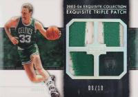 2003 Upper Deck Exquisite Collection Exquisite Triple Patch #E3PLB Larry Bird Basketball Card
