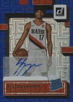 2022 Panini Donruss #207 Shaedon Sharpe Rated Rookie Signature-Blue Choice Basketball Card