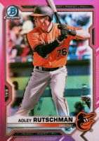 2021 Bowman Chrome Prospects #BCP241 Adley Rutschman Fuchsia Refractor Baseball Card