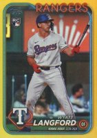 2024 Topps Update #US341 Wyatt Langford Gold Rainbow Foil Baseball Card