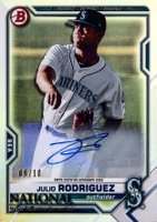 2021 Bowman National Sports Collectors Convention Wrapper Redemption #49 Julio Rodriguez Autograph-Foil Baseball Card