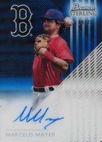 2022 Bowman Sterling Sterling Tek #STAMM Marcelo Mayer Autograph-Blue Refractor Baseball Card