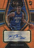 2021 Panini Select Rookie Signatures #RSFWG Franz Wagner Neon Orange Pulsar Basketball Card