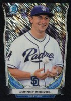 2014 Bowman Chrome Mini  #275 Johnny Manziel Black Shimmer Refractor Baseball Card
