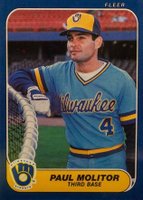 1986 Fleer #495 Paul Molitor Baseball Card