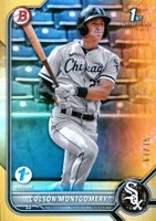 2022 Bowman 1st Edition #BPPF71 Colson Montgomery Yellow Foil Baseball Card