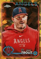 2024 Topps Chrome Sapphire #27 Mike Trout SP-Gold Baseball Card