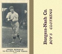 1916 Burgess-Nash Co. #118 Fred Merkle Baseball Card