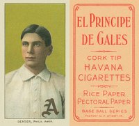 1909 White Borders El Principe De Gales #34 Chief Bender Portrait Baseball Card