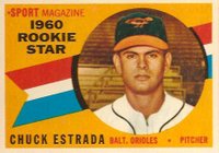 1960 Topps #126 Chuck Estrada Rookie Star Baseball Card