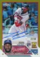 2023 Topps Chrome Rookie Autograph #RAMH Michael Harris II Gold Baseball Card
