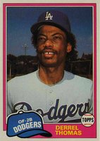 1981 Topps #211 Derrel Thomas Baseball Card