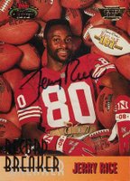 1993 Stadium Club # Jerry Rice Record Breaker Football Card