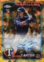2024 Topps Chrome Sapphire Update Series Chrome Sapphire Autographs #EC Evan Carter Gold Baseball Card