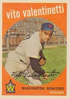 1959 Topps #44 Vito Valentinetti Baseball Card