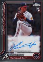 2025 Topps Chrome Rookie Autographs #RAHW Hurston Waldrep Baseball Card