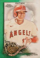 2022 Topps Allen & Ginter Chrome #58 Shohei Ohtani Green Refractor Baseball Card
