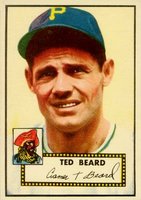 1952 Topps #150 Ted Beard Cream back Baseball Card