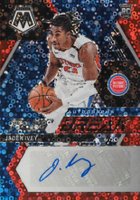 2022 Panini Mosaic Autographs Fast Break #FBIVE Jaden Ivey Red Basketball Card