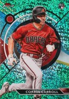 2023 Topps Finest #24 Corbin Carroll Green Speckle Baseball Card