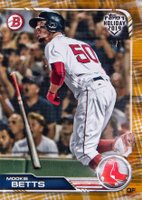 2019 Topps Holiday Bowman  #TH-MB Mookie Betts Gold Festive 1/1 Baseball Card