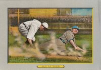 1911 Turkey Reds #43 Out At Third Checklist Back Baseball Card