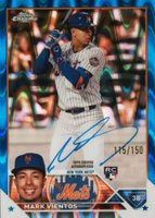 2023 Topps Chrome Rookie Autograph #RAMV Mark Vientos Blue Raywave Baseball Card