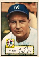 1952 Topps #48bc Joe Page Black Back-Correct back Baseball Card