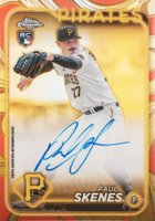 2024 Topps Gilded Collection Topps Chrome Gold Autographs #CGAPS Paul Skenes Rose Gold/Gold Baseball Card