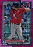2024 Bowman Chrome Prospects #BCP235 Roman Anthony Fuchsia Shimmer Baseball Card