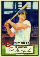 1952 Topps #29b Ted Kluszewski Black Back Baseball Card
