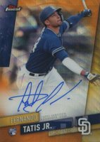2019 Finest Autographs #FA-FTJ Fernando Tatis Jr. Orange Wave Refractor Baseball Card